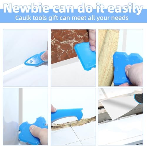 Professional Caulk Guns, Heavy Duty Caulking Gun,Thrust Ratio 14:1,No-drip Rotating Barrel,10OZ Silicone Sealant gun, Come with Putty Knife,Caulk Finishing,Smoothing&Grout Removal Tool Kit - style: Professional