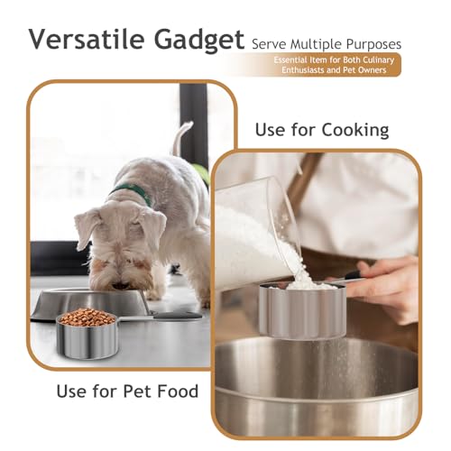 1PCS 1/4CUP(59ml) Dog Cat Food Scoop, Measuring Cup with Inner Scale - size: 1/4 cup