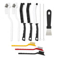 11Pcs Crevice Cleaning Brush Set, Hard Bristle Crevice Cleaning Brush Tool Kit, Thin Brush for Cleaning Tight Spaces, Gaps, Grout, Sink, Bathroom, Kitchen, Window Tracks, Bottles, Straws, with Scraper