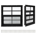 2 Pack Shed Windows, Chicken Coop Windows, 30" x 30" Black - color: Black, size: 30" x 30"