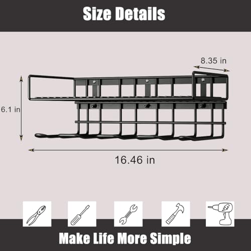 AZERPIAN Power Tool Organizer Heavy Duty Wall Mount Drill Tools Holder - size: 4 Slots 1Layers
