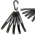 NEIKO 01325A Ultra Low Profile Offset Screwdriver Torx Set, 5 Pc, Heavy Duty S2 Steel Construction, 10mm Bit Depth, Angled Hex Bit, Bent Screwdriver for Tight Spaces, Allen Wrench Keychain - style: Torx