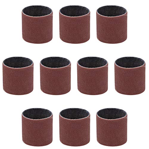 uxcell 1 Inch x 1 Inch Sanding Sleeves 320 Grits Sandpapers Band Drums 10 Pcs - size: 320 Grits