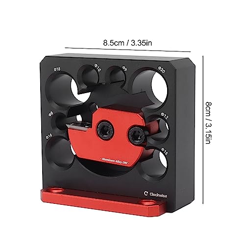 AUNMAS Adjustable Dowel Maker Jig, 8 Hole Sizes Aluminum Alloy Woodworking Tool for 8mm to 20mm Dowels Hardened Steel Holes Strong Joints Portable Project Use with Accessory Kit