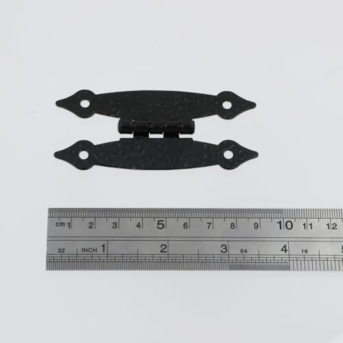T Tulead Black H Hinges Iron Furniture Cabinet Hinges 20PCS - color: Black-20pcs