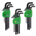 SK Allen Wrenches Sets, 18-Piece Metric/SAE/Star Hex Key Set, S2 Steel - style: Metric/SAE/Star