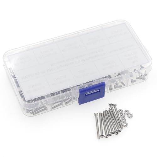 #2-56 UNC 304 Stainless Steel Phillips Pan Head Screw & Hex Nut Kit - size: #2-56UNC