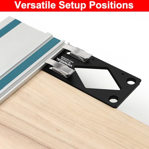 Track Saw Guide Rail Square CNC-Machined Track Saw Square Guide with Edge Support, 90° Right Angle Cutting Tool Compatible with Festool and Makita Compact Parallel Guide System Accessory - color: Black