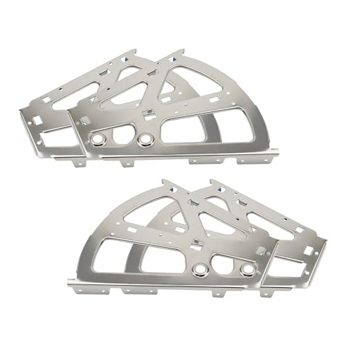 Coshar 4Pcs 2 Layers Shoes Drawer Hinges Fan Shape Shoe Cabinet Rack,Silver | 2 Layers,Stainless Steel Shoe Cabinet Rack Flip Frame, Replacement Fittings, Furniture Parts Hardware - color: Silver, size: 2 Layers