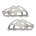 Coshar 4Pcs 2 Layers Shoes Drawer Hinges Fan Shape Shoe Cabinet Rack,Silver | 2 Layers,Stainless Steel Shoe Cabinet Rack Flip Frame, Replacement Fittings, Furniture Parts Hardware - color: Silver, size: 2 Layers
