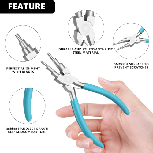 2 Pieces 6 in 1 Jewelry Pliers Jewelry Making Tool, Looper Pliers - style: 2pcs - 6 In 1 Wire Looping Pliers