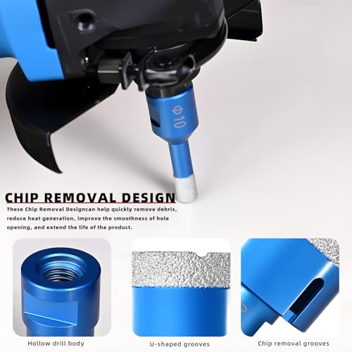 13 Pcs Diamond Core Hole Saw & Carbide Drill Bits Set 6-68 Mm M14 Threads