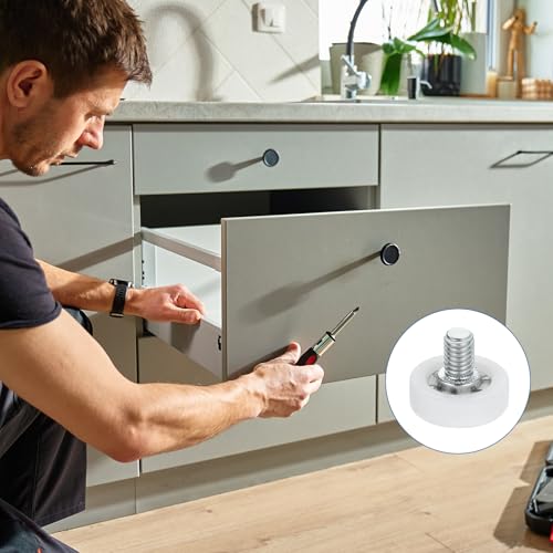 uxcell 6Pcs 19mm Drawer Rollers,M6x0.33 Thread Plastic Positioning Pulley | Flat Surface Small Drawer Pulley Bearing Replacement Wheel for Furniture Parts Cabinet Cupboard Slides - size: 19mm M6 x 0.33"