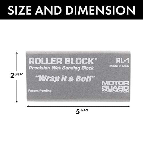 Motor Guard - Roller-Block Precision Wet Sanding Block (RL-1), One Size - style: Roller Block