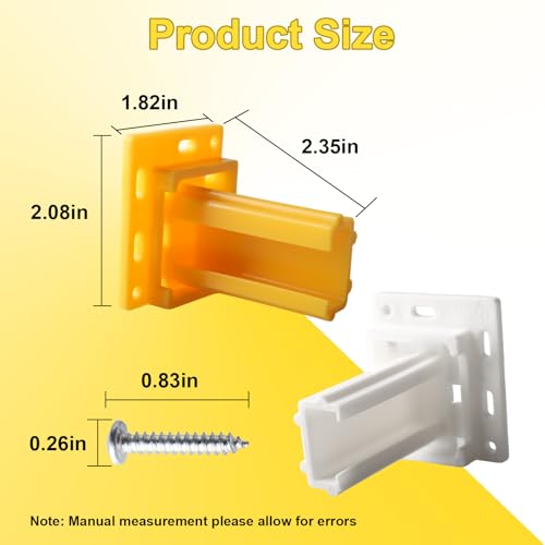 70725 Drawer Slide Socket Set - Small C Shape Slide Bracket Channel Replacement Cabinet Hardware with Mounting Screws for RV Camper Drawer Rails Accessories