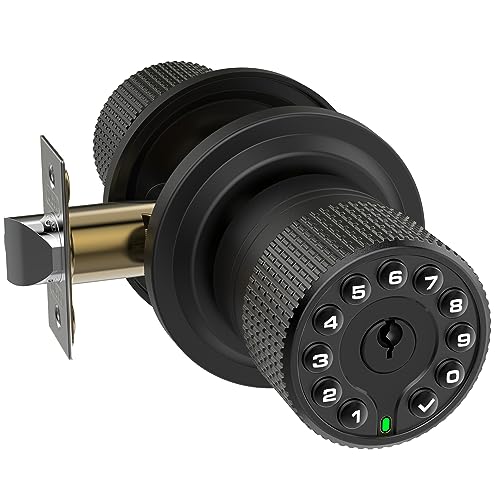 iulock Keypad & Key Smart Door Lock, 50 User Codes, Waterproof, Auto Lock - Matte Black - color: Matte Black