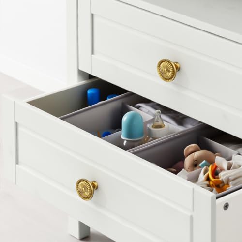 Asidrama 10 Pack Brushed Moderne Brass Kitchen Cabinet Knobs - color: Vibrant Brushed Moderne Brass, size: Single Hole Knob