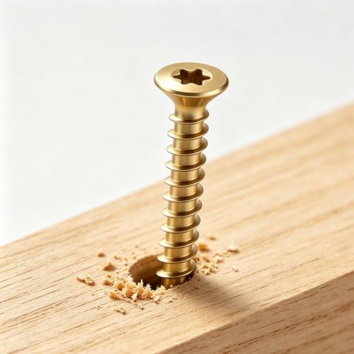 Wensilon #6 * 1" Yellow Deck Screws 730pcs 2 lbs 3.5x25mm - color: Yellow, size: #6*1"