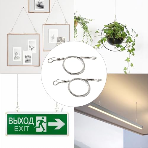 Adjustable Picture Hanging Wire Kit, 6.6 ft Stainless Steel, 2 Pack