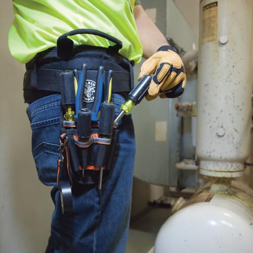 Klein Tools 5240 Tool Pouch, Tradesman Pro Maintenance Tool Pouch with 9 Pockets, Tape Thong, 2-Inch Tunnel Loop, Great Electrician Holster - style: Small Pouch