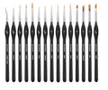 GETHPEN Miniature Paint Brushes, Micro Detail Paint Brush Set, 15pcs | Miniature Micro Paint Brush Set with Triangular Handles, for Acrylic, Watercolor, Oil, Models, Figurine & Paint by Number - size: 15 Sizes