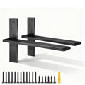 2 Pack 16" Heavy Duty T Floating Shelf Brackets - 1/2" Thick Steel, Hidden Knee Wall Support for Granite Countertops/Cabinets/Dishwashers - size: 16 Inch, style: 2 PACK