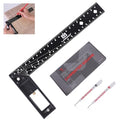 12 Inch Framing Square Carpenter Square, Tri Square Tool, Try Square for Woodworking, T Square Ruler, L Square Ruler, Right Angle Ruler，Framing Tools, Anodized Ruler Body, Black & Black - color: Black&Black