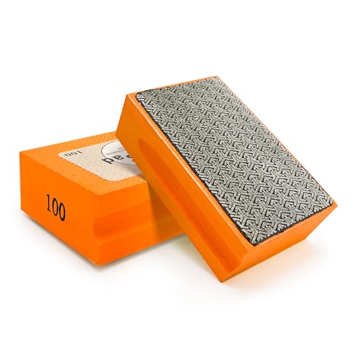 Diamond Hand Polishing Pads, Diamond Sanding Pads 100 Grit 1pcs - color: orange