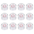 HARFINGTON 12pcs Circular Bubble Spirit Level 12x6mm Mini Round Bubble Spirit Level Little Measuring Layout Tools for TV Industrial Carpentry Picture Frame, White/Red - color: White/Red, size: 12x6mm