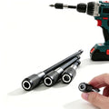 3-Piece Magnetic Bit Holder Extension Set, Quick Release Universal Impact Drill Adapter for Home DIY Projects - color: Black