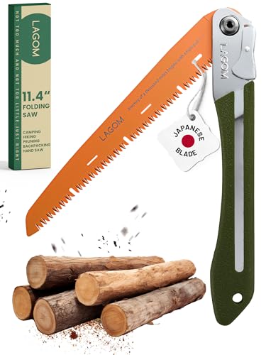 LAGOM Folding Pruning Saw | 11.4" Straight Blade | SK5 Steel | Secure Lock - style: Straight 11.4" Single