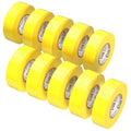 OHLECTRIC Professional Grade Vinyl Electrical Tape (10 Pack) Yellow - 7 Mil Thick Flame-Retardant, Heat & Weather Resistant 3/4 Inch x 60 Feet | Ideal for Contractors & Electricians - size: 10 Roll, style: Yellow