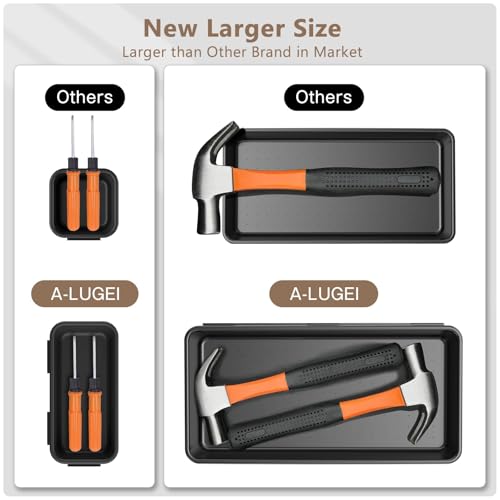 A-LUGEI【𝟱𝟴𝗣𝗰𝘀】【5 Size】 Tool Box Organizer Tray Divider Set, 【Black】 Desk Drawer Organizer, Garage Organization and Storage Toolbox Accessories Rolling Tool Chest Cart Cabinet WorkBench Small Part - size: 58pcs-5 Size