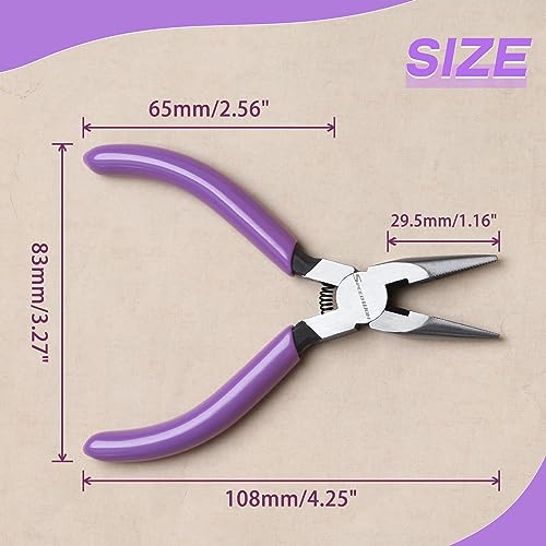 SPEEDWOX Mini Long Nose Pliers With Serrated Jaw and Chain Nose Pliers for Jewelry Making and Hobby Craft DIY - style: Long Nose Pliers