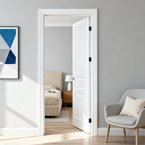 Luxbaro 2 Pack Self Closing Door Hinges 4 Inch, Adjustable Tension, Black - color: Matte Black-1/4'', size: 4" 2 Pack