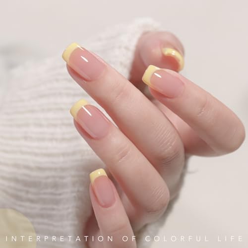 GAOY Yellow Swirl Gel Nail Polish Art Liner, 12ml Pastel Butter Color - color: Lemon Yellow
