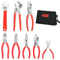 TOOLEAGUE 8Pcs Pliers Set with Storage Bag,Red