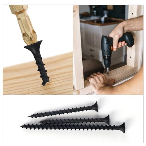 170-Piece Screw Assortment Kit, Multi-Size Phillips Flat Head Black Wood Screws for Home Repair and Furniture Assembly - size: Multi-Size