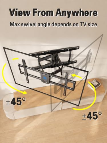 Mounting Dream TV Wall Mount for Most 42-84 Inch TVs - size: 42"-84" TV