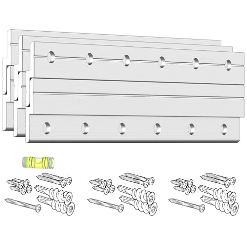 Z Clips 6" 3 Pack - French Cleat Picture Hanger - Wall Mirror Mounting Bracket - Flush Mount Hanging Kit for Shelf, Painting, Frames, Cabinet, Soundbar, Whiteboard or Headboard - 50 lb - size: 6" 3 Pairs, style: Regular