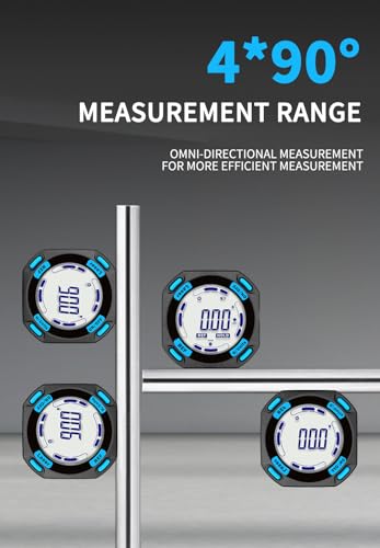 Digital Angle Finder with Electronic Laser - 5-side Strong Magnetic Angle Gauge, Rechargeable Cube Inclinometer with Backlight, Table Saw Miter Protractor, Woodworking Measuring Tool, Level Box