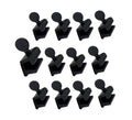QCAA Single Small Sliding Window Security Lock, Aluminum, Black Coated, 12 Pack, Made in Taiwan - color: Black(1/8"), size: 12pack