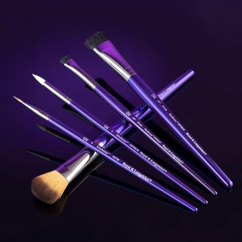 Royal & Langnickel Moderna, 5pc Scruffy & Mop Variety Brush Set for All Painting Mediums, Includes - Scruffy, Mop, Scrubber & Round Brushes Purple - style: Scruffy & Mop Variety
