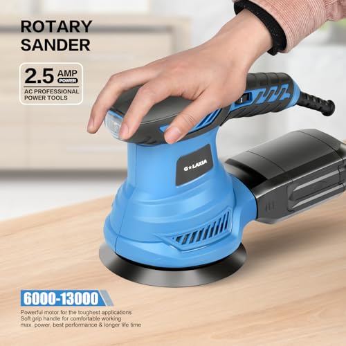 2.5-Amp Random Orbital Sander Corded 4.9-Inch with 20Pcs Sandpapers