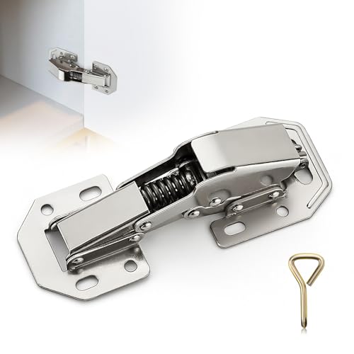 Ravinte Hidden Cabinet Hinges, Soft Close, Concealed Cabinet Hinges 4 Pack