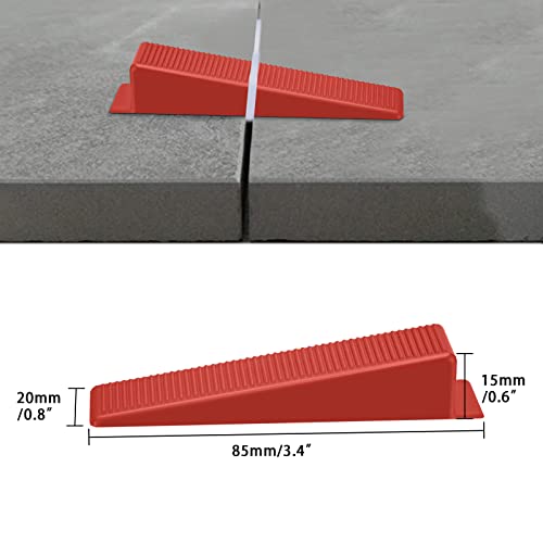 300PCS Tile Leveling System Reusable Tile Wedge for 1/8" 1/16" 1/32" Spacer - size: 300