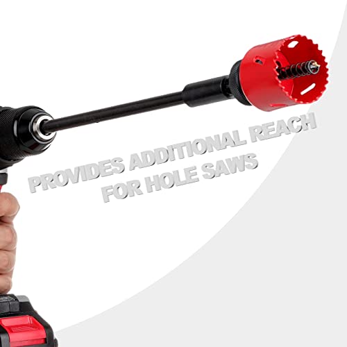 GEINXURN Tools Hole Saw Extension Chuck, 10-Inch x 3/8-Inch Hex Shank Reducing Locking Impact Extension - size: GEC010HS