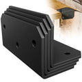 4"x2" Steel Corner Braces, L Brackets for Wood Furniture - size: （4PCS） Black