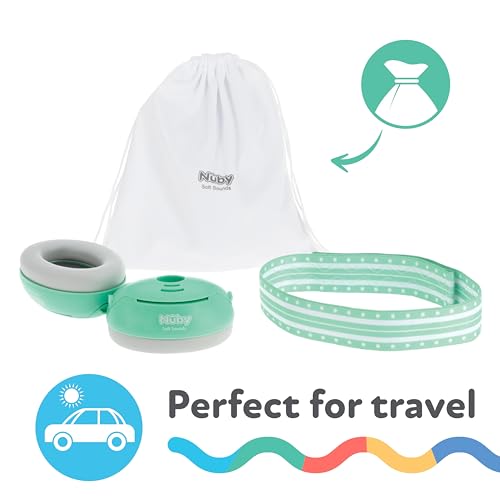 Nuby Soft Sounds Noise-Canceling Earmuffs with Travel Case - color: Green