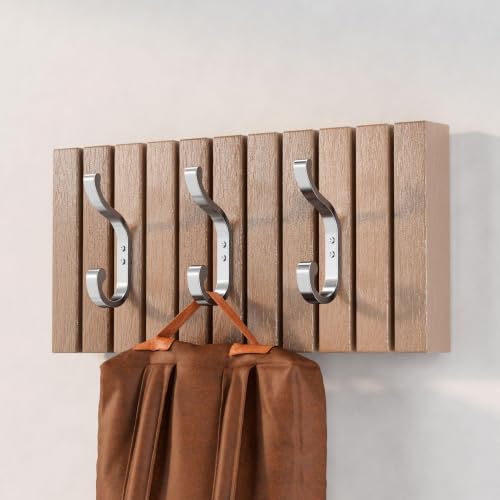 Coat Hooks Wall Mount,Heavy Duty Wall Hooks for Backpack,Towel,Silver 6 Pcs - color: Silver, size: 6 Pack